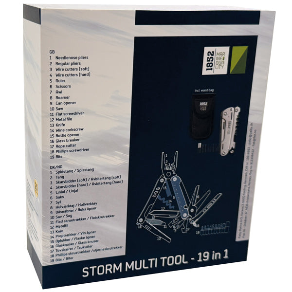 Forskellige funktioner af 1852 Storm Multi værktøj præsenteret