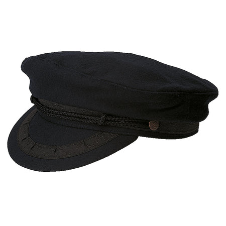 SeaTec marineblå captain cap i størrelse 58 set fra siden.