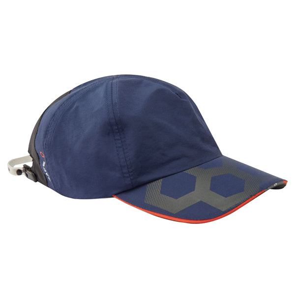 Gill RS13 racekasket i navy med refleks og sikkerhedssnor, set forfra
