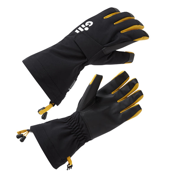 Gill rormandshandske 7805 i sort og gul, set forfra