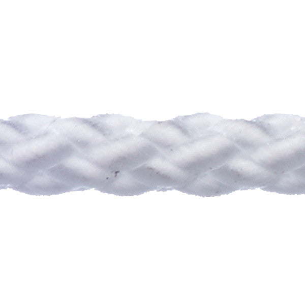 Robline Polyester 8 Allroundline 3mm i hvid farve, præsenteret på en båd