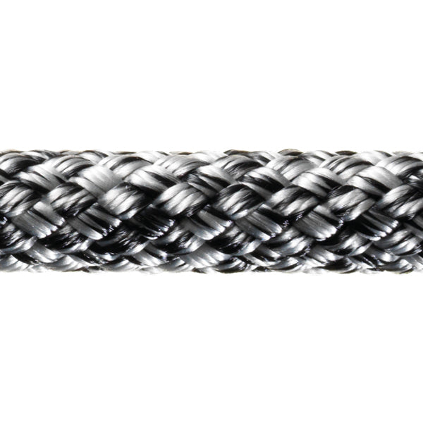 Robline Sirius 500 10mm skøde-/faldtov i sølv og sort farve, 200 meter rulle.