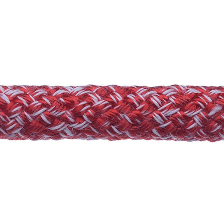 Robline Sirius Grip 12mm skøde-/faldtov i rød/hvid farve, 200 meter detaljeret