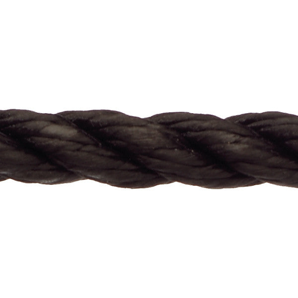 Robline Cormoran fortøjningsline 18mm i sort, set fra siden.