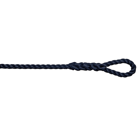Robline twisted fenderline i navy blå, 8mm tyk og 2m lang, til fortøjning.
