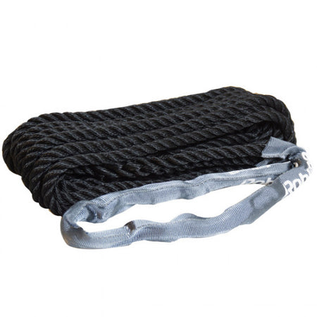 Robline fortøjning øje med webbing set fra siden, 14mm tykkelse.