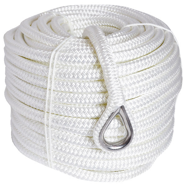 1852 ankertov i flettet polyester med RF kovs, 12mm tykkelse og 40 meter længde.