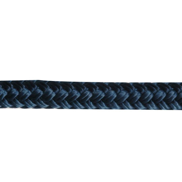 Robline fortøjningstov i navy farve, set fra siden med fokus på flettet design.