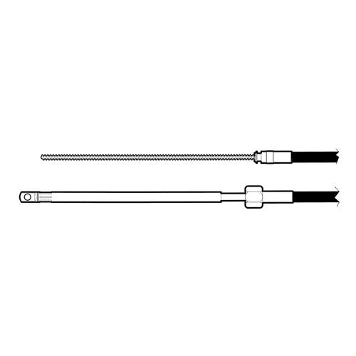 Oversigt over Ultraflex styrekabel M66 med mærkning og længde.