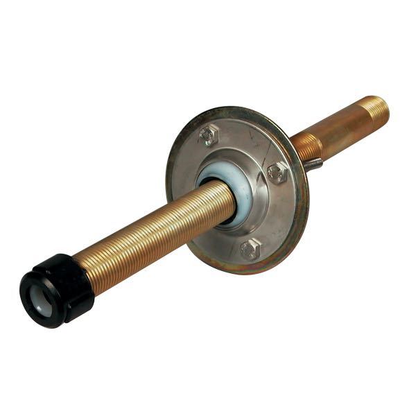 Ultraflex Motorbrøndsbeslag S40, monteret på båd, set fra siden.