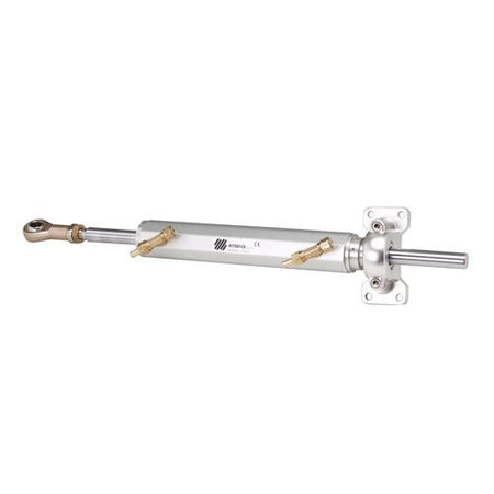 Ultraflex UC215-1 hydraulisk indenbords cylinder set forfra med tilslutningspunkter