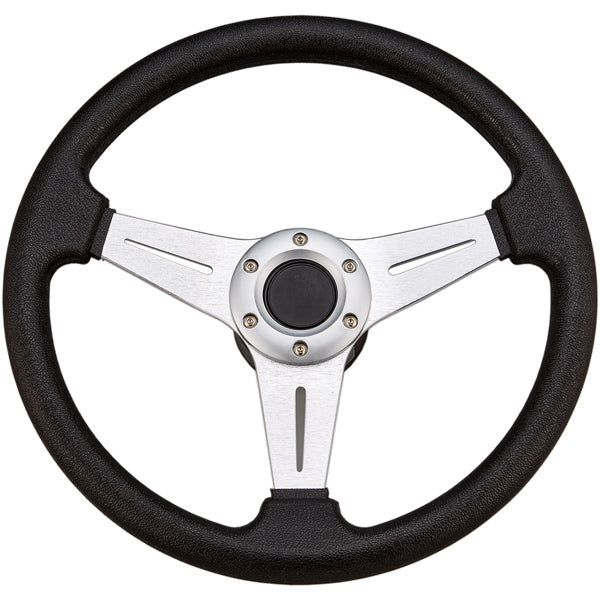 SeaTec sportsrat i sort med alu, monteret i motorbåd