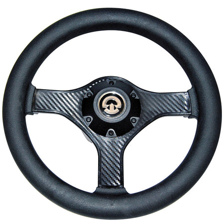 Riviera rat i carbon sort med en diameter på 280 mm, set fra siden.