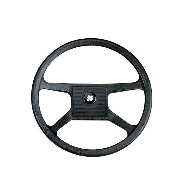 Ultraflex rat på motorbåd, set fra siden med sort finish