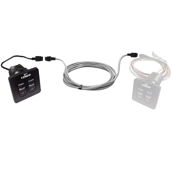 Lenco Flybridge kontrol med 6m kabel, vises ovenfra med kabelsnekring