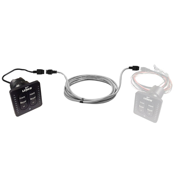 Lenco flybridge kontrol med 6m kabel set forfra, klar til installation.
