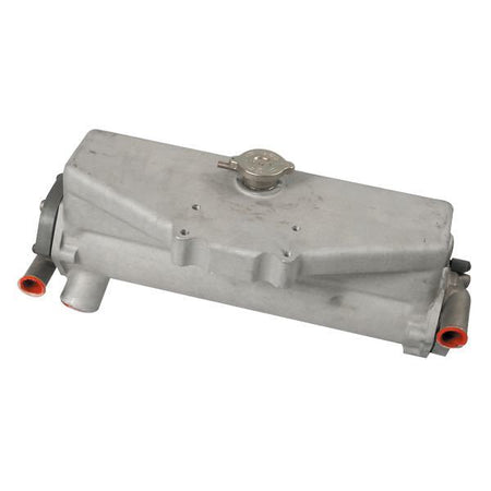 Bowman varmeveksler FH410-2986 vist skråt forfra med tilslutninger