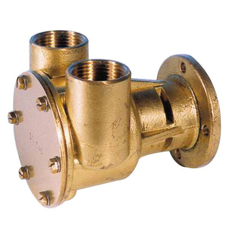 SeaTec pumpe med flange, set fra siden med motor tilsluttet