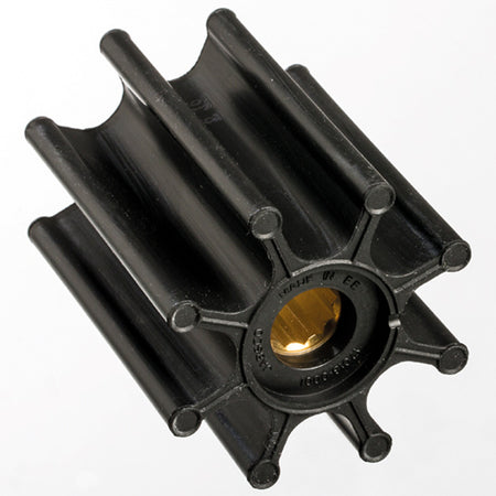 Jabsco impeller 17018-0001B set fra siden med målene angivet