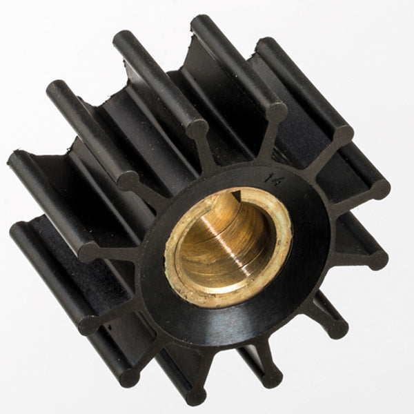 Jabsco impeller 4568-0003B set oppefra med målene 32 mm