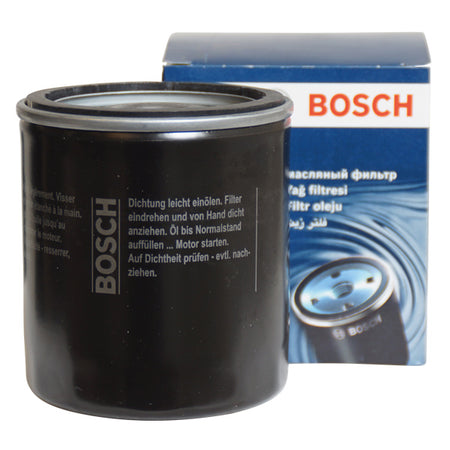 Bosch oliefilter P7225 til Volvo Bukh Perkins, set fra siden.