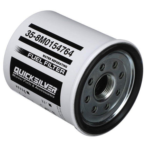 Quicksilver brændstoffilter vandseparator til Honda og Suzuki, set forfra.