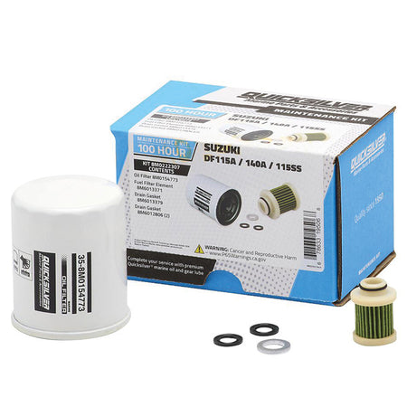 Quicksilver 100T service kit til Suzuki DF115A og DF140A, komplet set med reservedele.