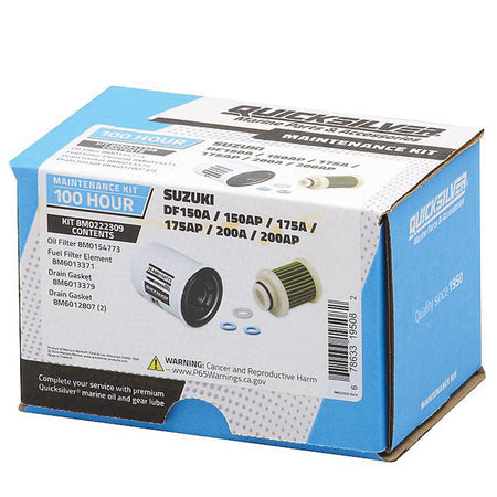 Quicksilver 100T service kit til Suzuki DF150A/AP-175A/AP, pakket og klar til brug