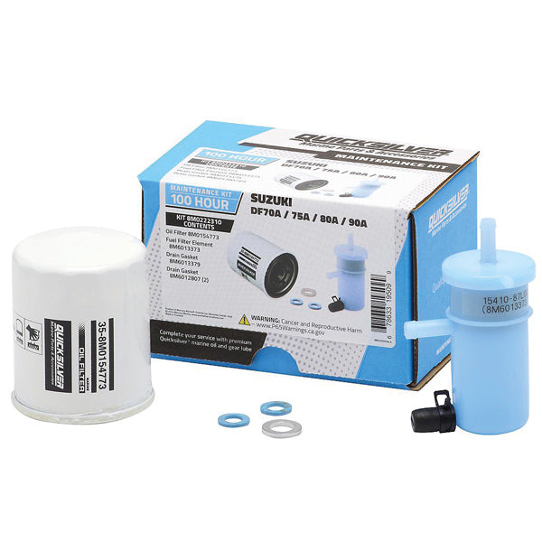 Quicksilver 100T Service Kit til Suzuki DF70A/75A/80A/90A pakket i klar plastikpose.