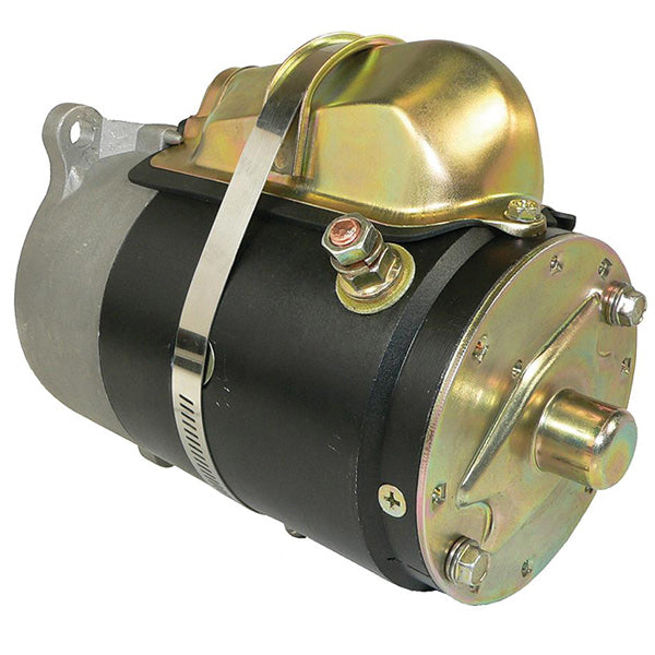 Quicksilver 12-volt starter set fra siden med synlig kabeltilslutning