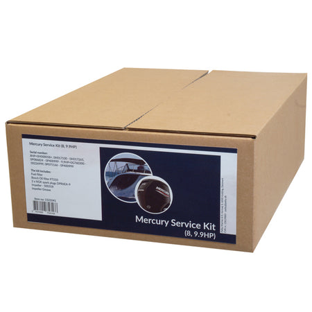 Detaljevisning af SeaTec servicekit, der indeholder alle nødvendige reservedele.