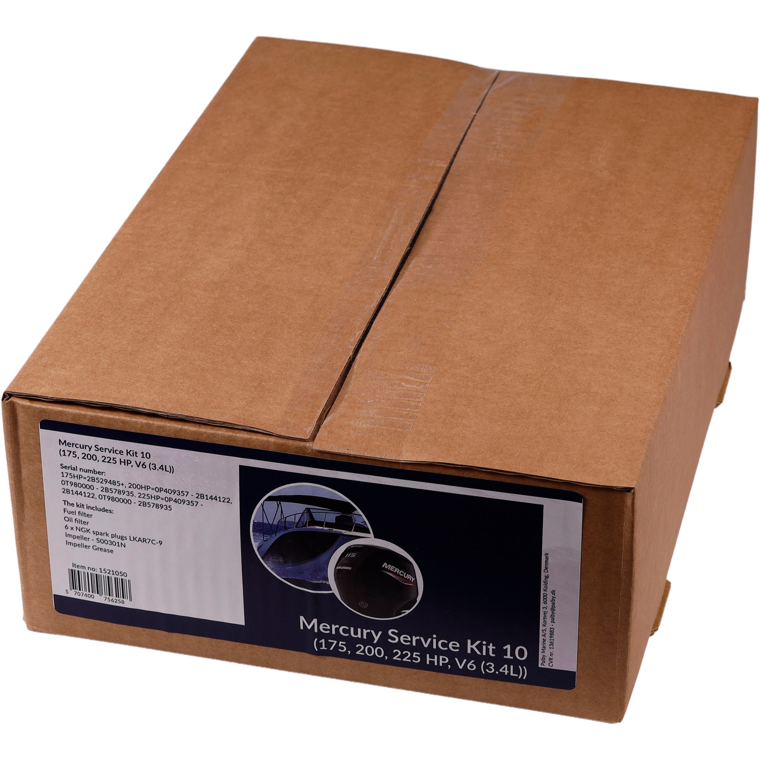 Servicekit fra SeaTec til Mercury motor, klar til installation