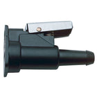Scepter motor connector til Johnson/Evinrude/Suzuki med høj flowrate, set fra siden.