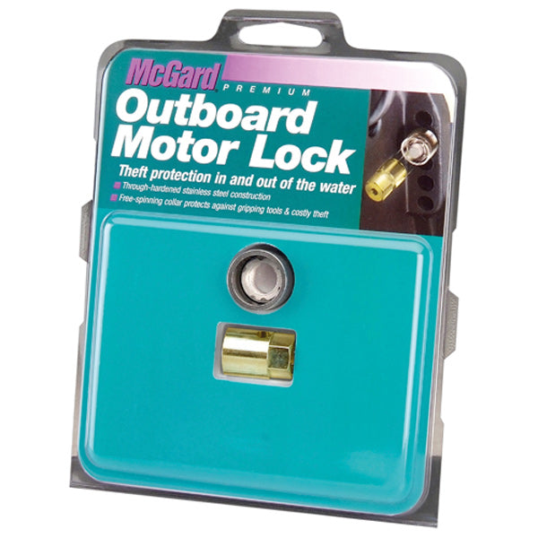 McGard motorlås til udboardmotor med M12x1.25 gevind, set forfra