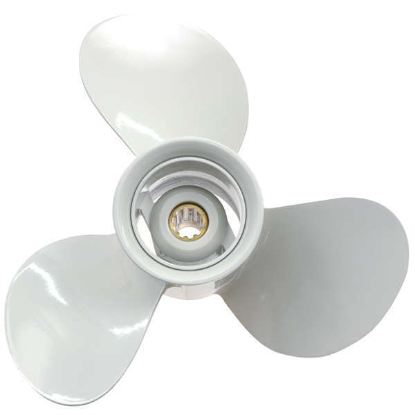 Polastorm Propel propeller 9,9 x 12" til Tohatsu motorer, set skråt.