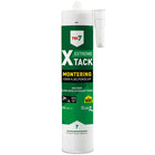 Tec7, X-Tack konstruktionslim hvid tube stående på en arbejdsbænk