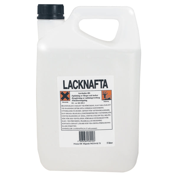 Kemetyl Mineralsk Terpentin 4L pakket i en klar plastbeholder