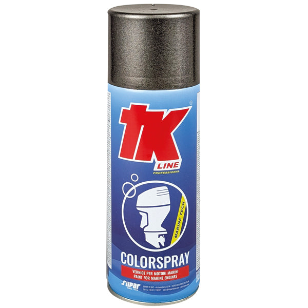 Spraymaling af bådmotor, givet en ny og holdbar grå overflade.