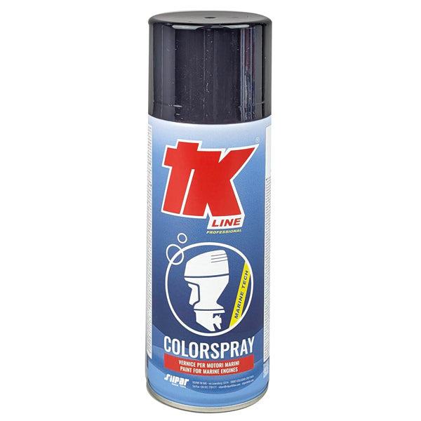TK Line spraymaling set fra siden på en bådmotor