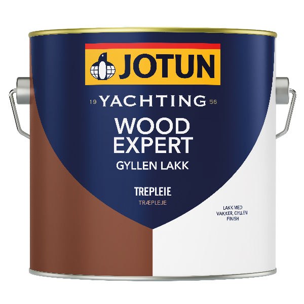 Jotun Wood Expert gylden lak i en 2,5 liters dåse, klar til brug