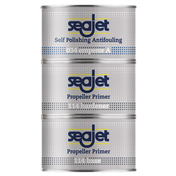 SeaJet Triple-pack propellerbeskyttelse i mørkegrå farve, 0,5L flaske.