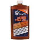 Snappy Teak, premium teakolie på en båd i naturbelysning