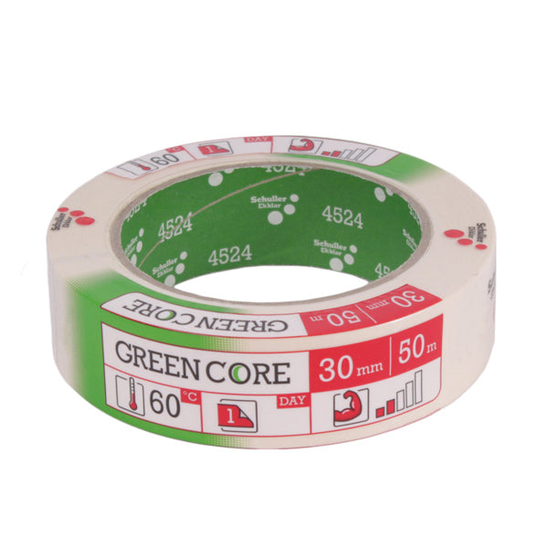 SeaTec malertape i grøn farve, 30mm x 50m, perfekt til præcisionsarbejde.
