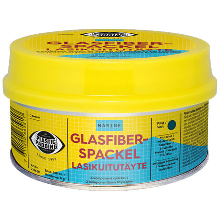 Plastic Padding, Glasfiberspartel i 180 ml tube, klar til reparation af båddele.