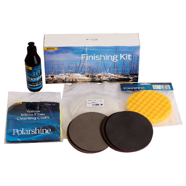 Mirka finishing kit 2 set fra siden, klar til brug