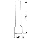 DHR lampeglas i klar glas, 14 x 210mm, til olielamper.
