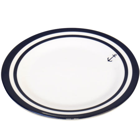Melamin dessert tallerken Ø20cm med nonslip belægning, set forfra