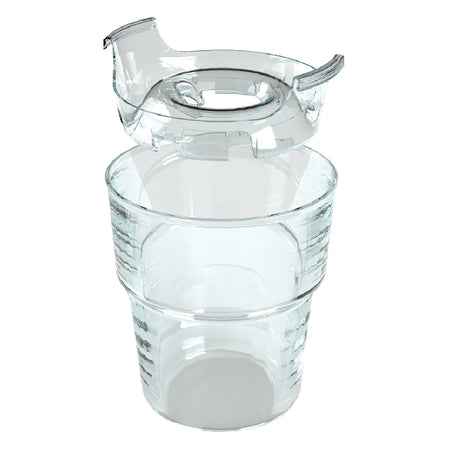 Fire Drinksaver drikkeglas stablet ovenpå hinanden
