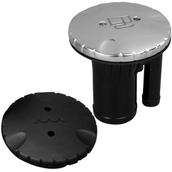 Attwood, Deck filler fuel 38mm with vent black plastic