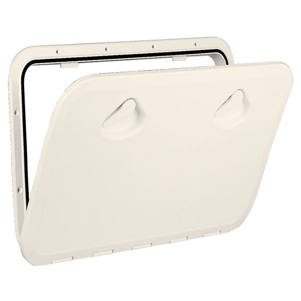 Nuova Rade inspektionsluge set forfra, cremefarvet med mål 270x375 mm.